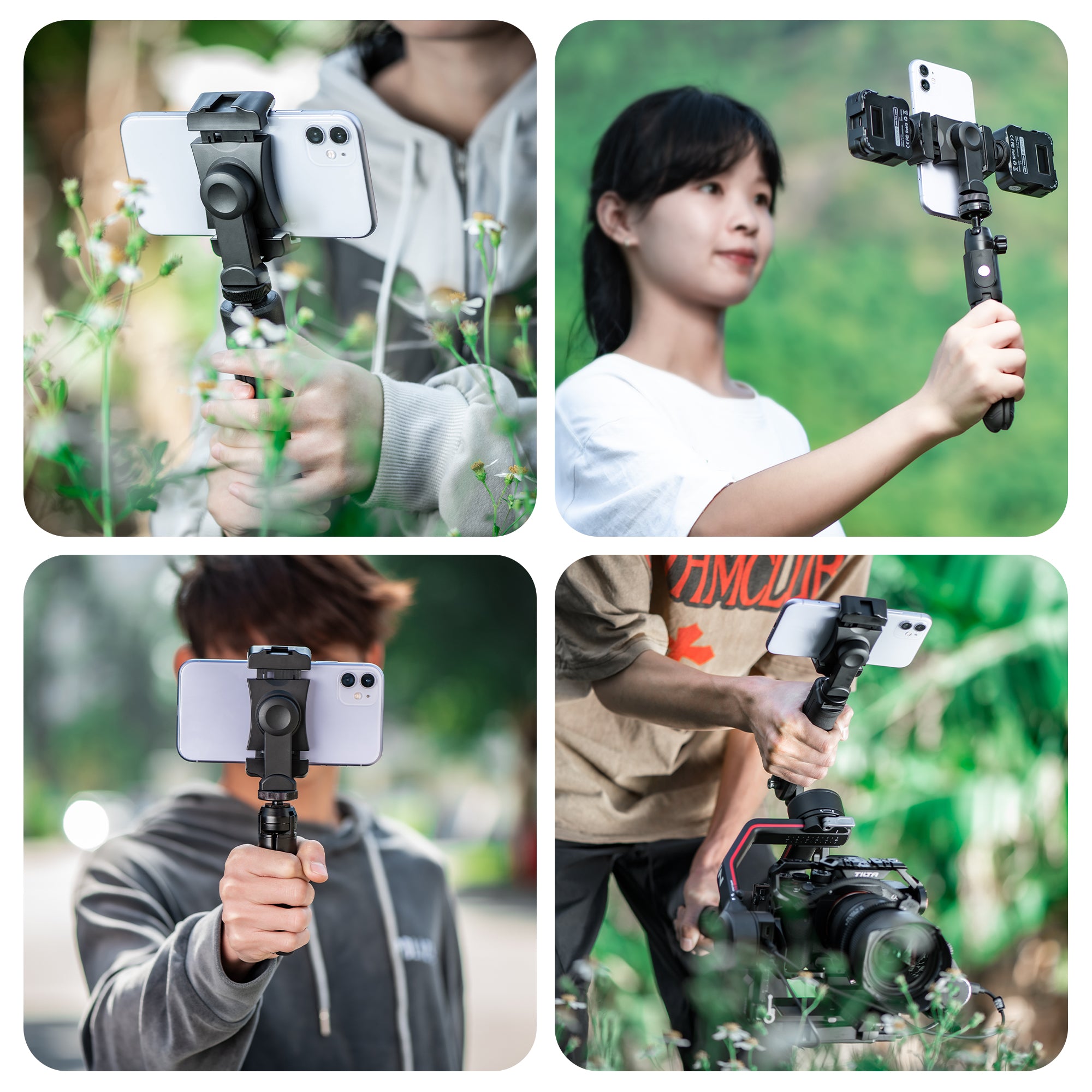 STARTRC 1111323 Double Cold Shoe 360 Degree Rotation Phone Clamp Holder with 1/4 Inch Screw STARTRC 1111323 Double Cold Shoe 360 Degree Rotation Phone Clamp Holder with 1/4 Inch Screw